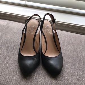 Franco Sarto wedge slingback shoes
